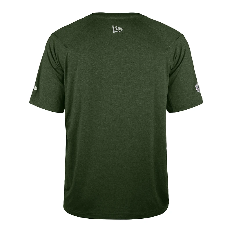T-shirt 5th & Ocean by New Era vert pour hommes Edmonton Elks Sideline Varsity Performance