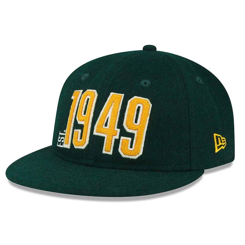 Casquette New Era Edmonton Elks Turf Traditions verte pour homme - 9FIFTY Established Snapback Hat