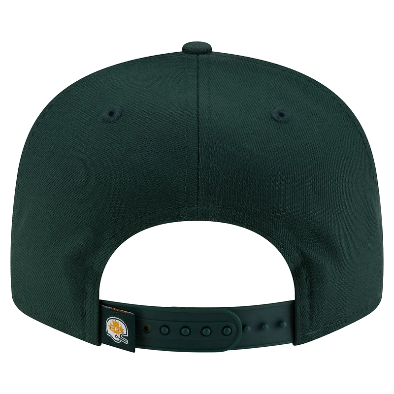 Casquette snapback 9FIFTY Turf Traditions des Elks d'Edmonton de New Era pour homme, verte