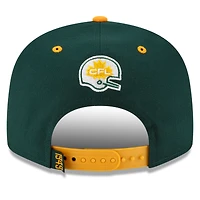 Casquette Snapback 9FIFTY verte Edmonton Elks Turf Traditions New Era pour hommes