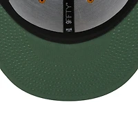 Casquette Snapback 9FIFTY verte Edmonton Elks Turf Traditions New Era pour hommes