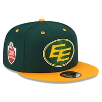 Casquette Snapback 9FIFTY verte Edmonton Elks Turf Traditions New Era pour hommes