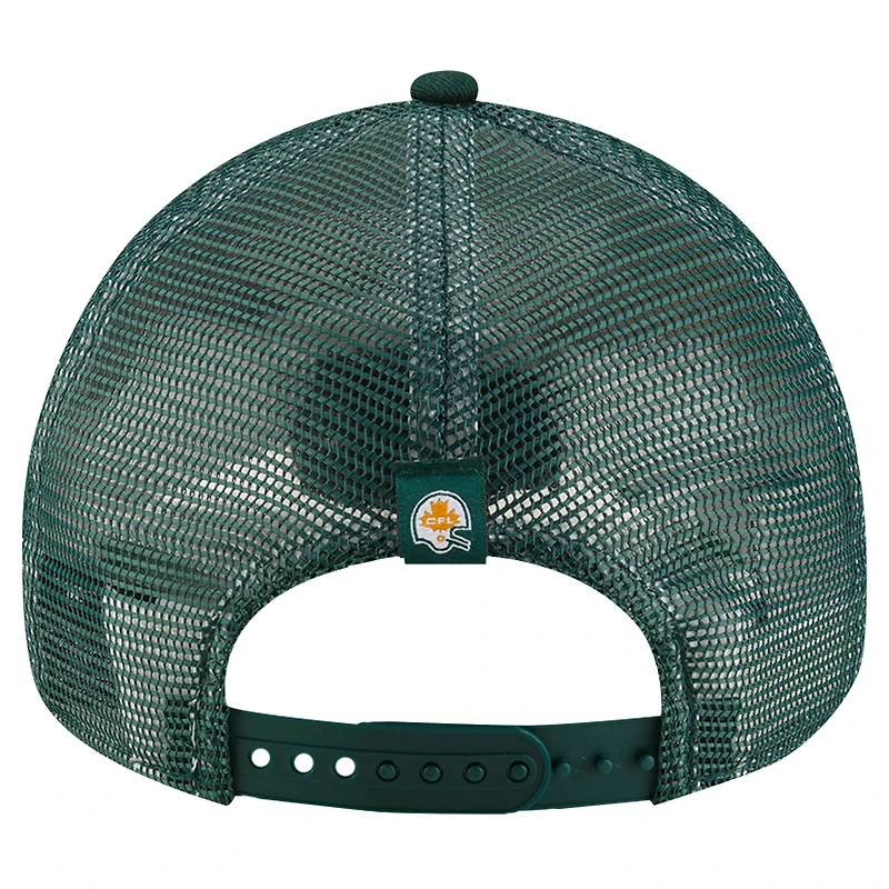Casquette ajustable 9FORTY verte Edmonton Elks Turf Traditions New Era pour hommes