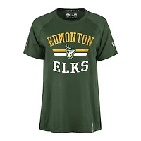 Women's New Era Green Edmonton Elks Sideline Circuit Raglan Performance T-Shirt