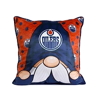 Coussin gnome bleu des Oilers d'Edmonton 45,7 cm x 45,7 cm
