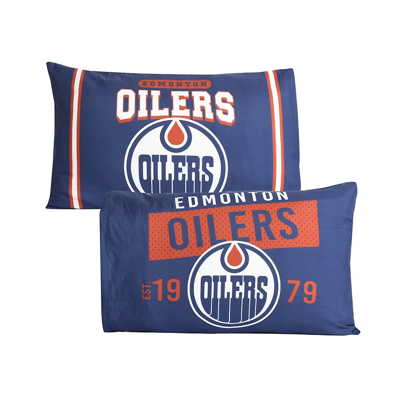Blue Edmonton Oilers 20'' x 30'' Two Pack Pillowcase Set