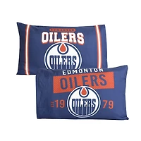 Blue Edmonton Oilers 20'' x 30'' Two Pack Pillowcase Set