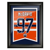 Connor McDavid Edmonton Oilers 12'' x 16'' Lecteur d'autographes de réplique encadrée - Bannière