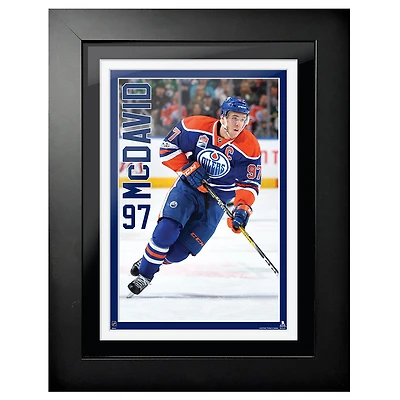 Connor McDavid Edmonton Oilers - 12'' x 16'' Jersey Photo encadrée