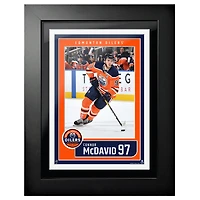 Connor McDavid Edmonton Oilers - 12'' x 16'' Player Jersey Block Design Photo encadrée