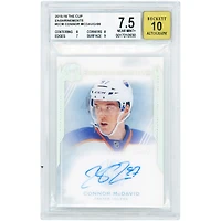 Connor McDavid Edmonton Oilers Autographed 2015-16 Upper Deck The Cup Enshrinements #E-CM #11/99 BGS Authenticated 7.5/10 Rookie Card
