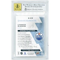 Connor McDavid Edmonton Oilers Autographed 2015-16 Upper Deck The Cup Enshrinements #E-CM #11/99 BGS Authenticated 7.5/10 Rookie Card