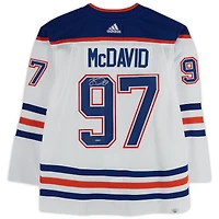 Connor McDavid Edmonton Oilers Autographed White adidas Authentic Jersey - Upper Deck
