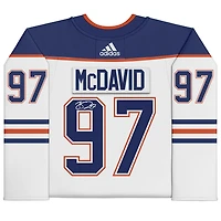 Connor McDavid Edmonton Oilers Autographed White adidas Authentic Jersey - Upper Deck