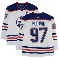 Connor McDavid Edmonton Oilers Autographed White adidas Authentic Jersey - Upper Deck