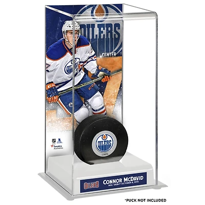 Connor McDavid Edmonton Oilers NHL Debut Deluxe Grand étui pour rondelle de hockey