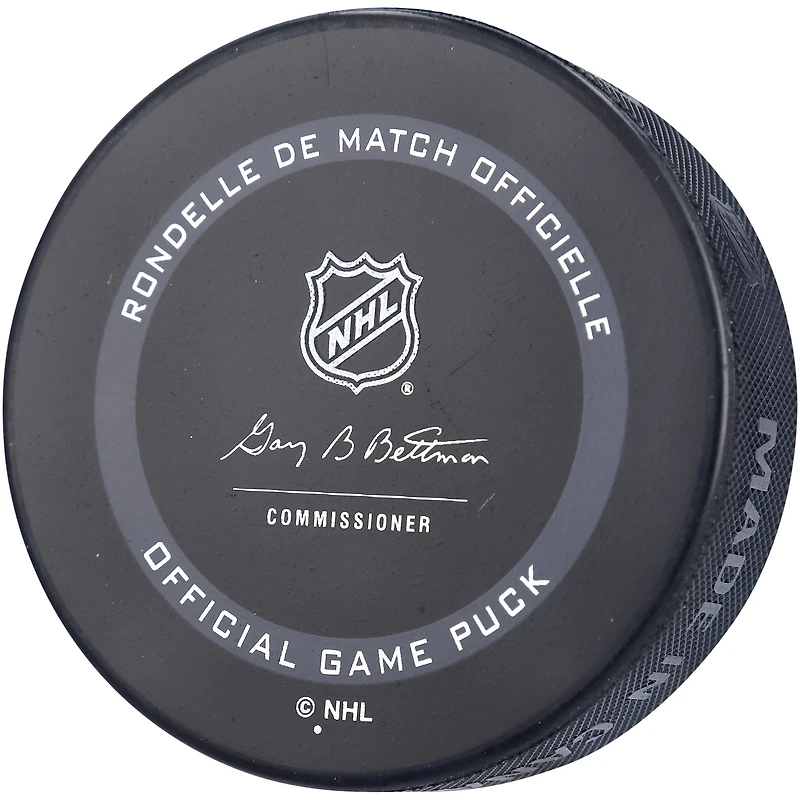 Darnell Nurse Edmonton Oilers Autographed 2021 Model Official Game Puck with ''NHL DEBUT 10-14-14'' Inscription