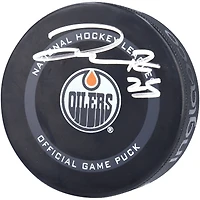 Rondelle de jeu officielle autographiée par Darnell Nurse des Oilers d'Edmonton, modèle 2021