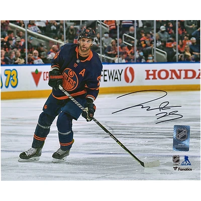 Darnell Nurse Edmonton Oilers Autographed 8'' x 10'' Navy Alternate Jersey Photograph