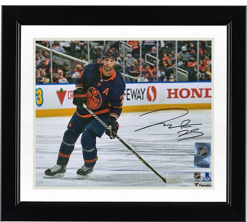 Darnell Nurse Edmonton Oilers Autographed 8'' x 10'' Navy Alternate Jersey Photograph