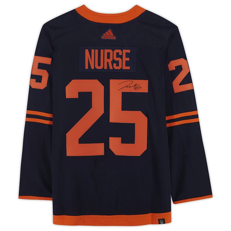 Darnell Nurse Navy Edmonton Oilers Autographed adidas Authentic Alternate Jersey