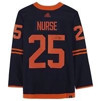 Darnell Nurse Navy Edmonton Oilers Autographed adidas Authentic Alternate Jersey