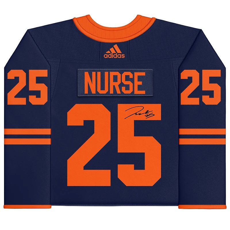 Darnell Nurse Navy Edmonton Oilers Autographed adidas Authentic Alternate Jersey