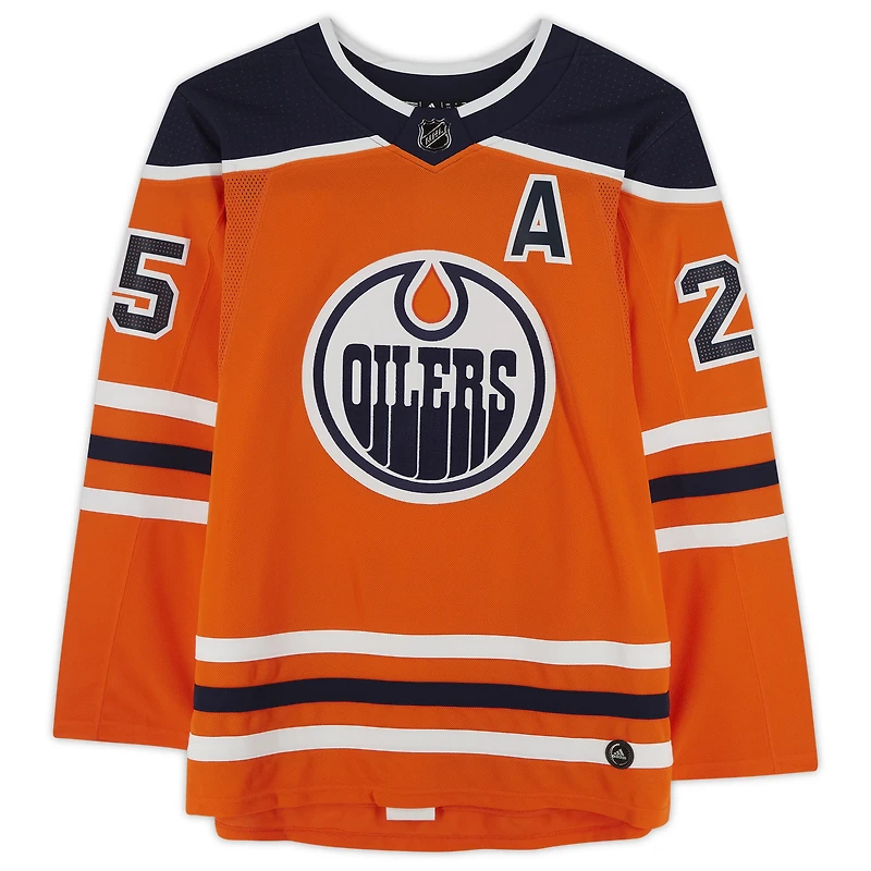 Darnell Nurse Orange Edmonton Oilers Autographed adidas Authentic Jersey