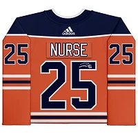 Darnell Nurse Orange Edmonton Oilers Autographed adidas Authentic Jersey