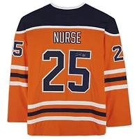 Maillot Breakaway autographié par Darnell Nurse des Oilers d'Edmonton Orange Fanatics