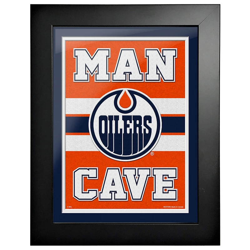 Oilers d'Edmonton - 12'' x 16'' Man Cave encadrée