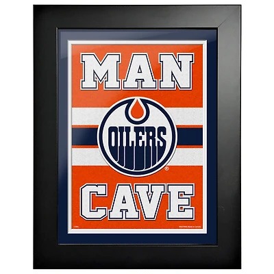 Oilers d'Edmonton - 12'' x 16'' Man Cave encadrée