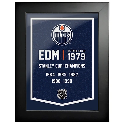 Edmonton Oilers - 12'' x 16'' Team Empire Framed Artwork