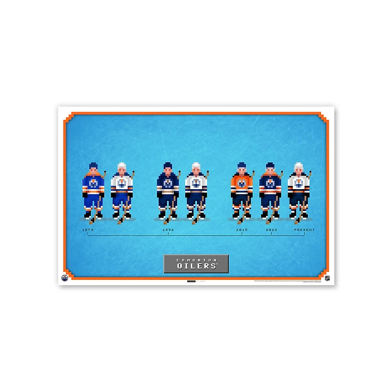 Edmonton Oilers 17" x 11" 16-Bit Superstars Print