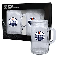 Edmonton Oilers 2-Pack 16oz. Mason Mug Set