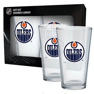 Edmonton Oilers Paquet de 2 16 oz. Verres à mélanger