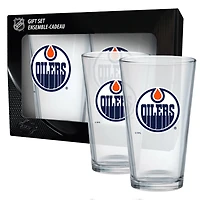 Edmonton Oilers Paquet de 2 16 oz. Verres à mélanger