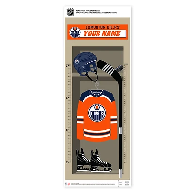 Oilers d'Edmonton - Tableau de croissance repositionnable personnalisé 24'' x 60''