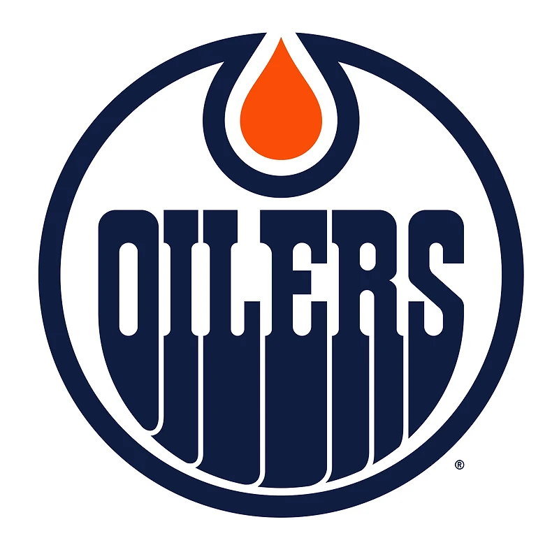 Décalcomanie murale repositionnable avec logo d'équipe 36'' x 36'' des Oilers d'Edmonton