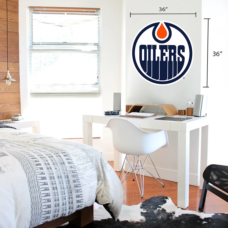 Edmonton Oilers 36'' x 36'' Team Logo Repositionable Wall Decal