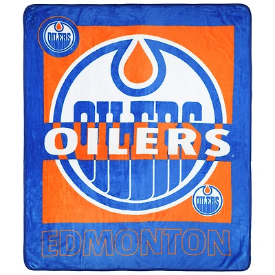 Couverture Raschel 50" x 60" des Oilers d'Edmonton