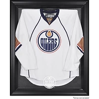 Vitrine de présentation avec cadre noir pour maillot des Oilers d'Edmonton