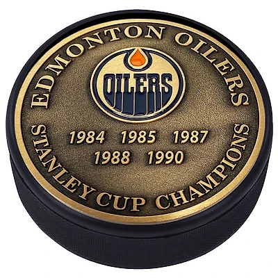 Edmonton Oilers - Champion Years Gold Medallion Hockey Puck