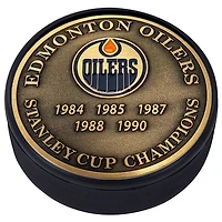 Edmonton Oilers - Champion Years Gold Medallion Hockey Puck