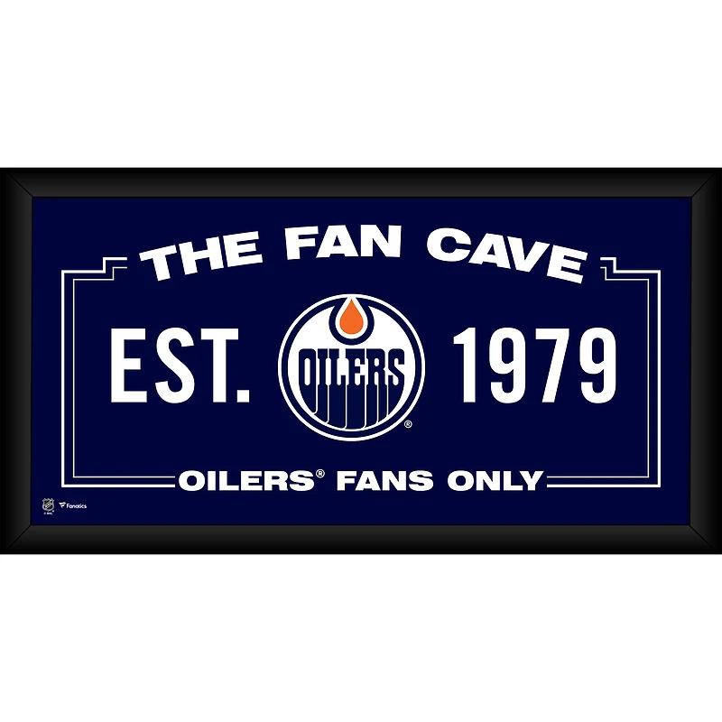 Collage de grottes de fans encadré par les Oilers d'Edmonton, 10 po x 20 po