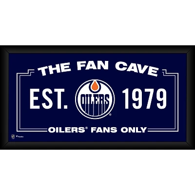 Collage de grottes de fans encadré par les Oilers d'Edmonton, 10 po x 20 po