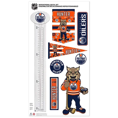 Edmonton Oilers - Ensemble d'autocollants repositionnables pour mascotte