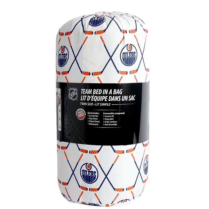 Ensemble de literie simple des Oilers d'Edmonton