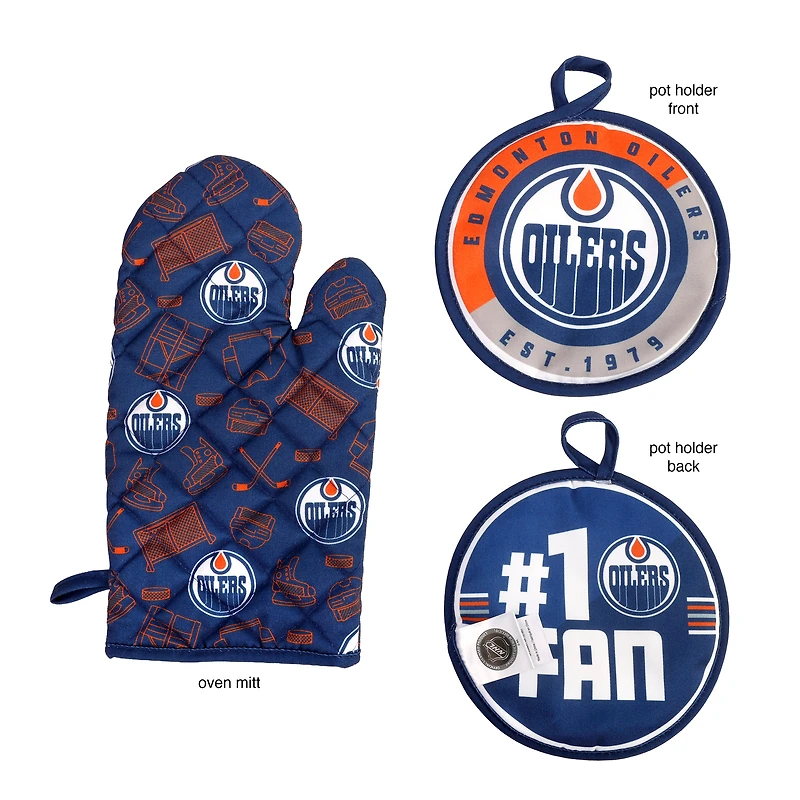 Edmonton Oilers Two-Piece Kitchen Mitt Set