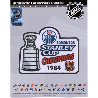 cusson de maillot non signé de l'emblème national des champions de la Coupe Stanley des Oilers d'Edmonton
